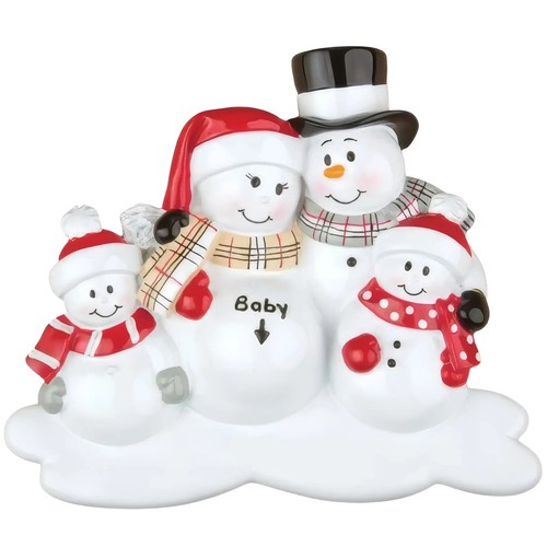Pregnant snowman family - pregnant, not