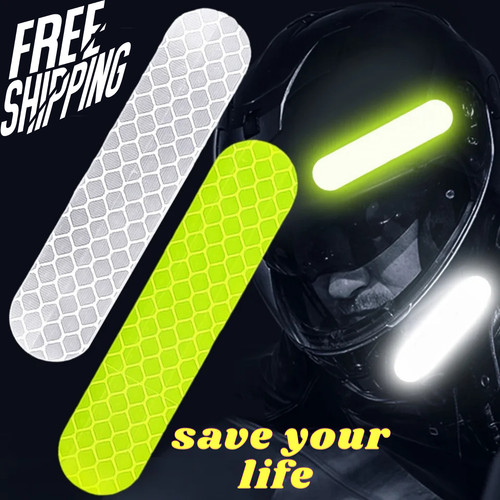 Reflective helmet stickers - reflective,