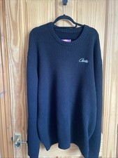 Corteiz Crochet Applique Knit Crew Black Jumper Men's Size XXL