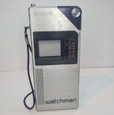Vintage 80s Sony Watchman FD-210BE Handheld Portable TV FM Radio Reciver