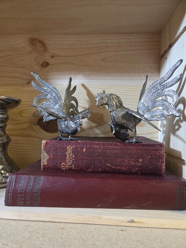 Pair italian white metal - pair, of