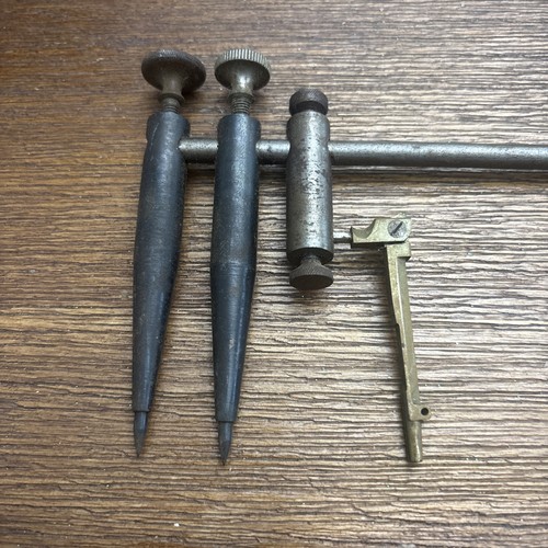 Vintage steel trammel - steel, points