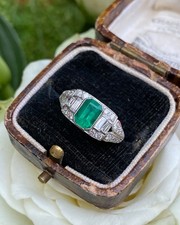 Art Deco Emerald and Diamond