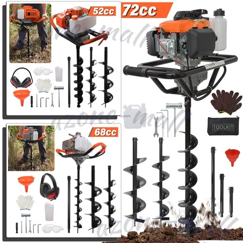 Petrol earth auger fence - auger,