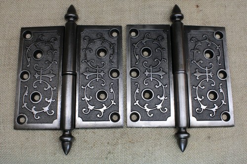 Old door iron hinges acorn - 2,