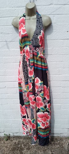 Boho hippie floral halterneck - floral,