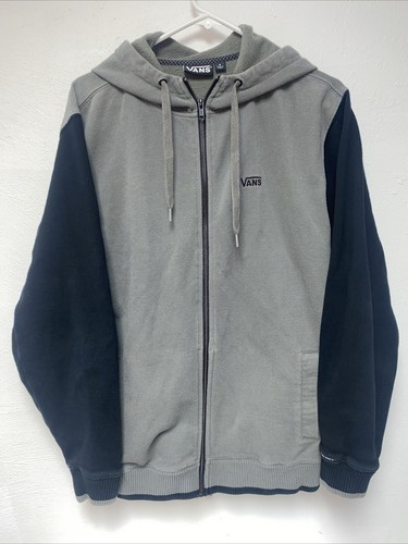 Vans gray black full zip - gray,