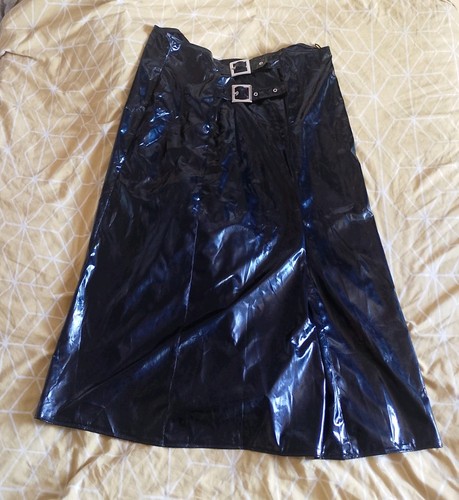 Pvc zipped high waist - pvc,