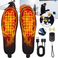 Heated Insoles,USB Rechargeable Electric Heated Insoles,Washable Heating Insoles