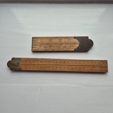 2 Vintage Boxwood And Brass
