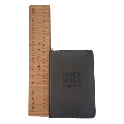 Niv pocket bible - pocket, charcoal