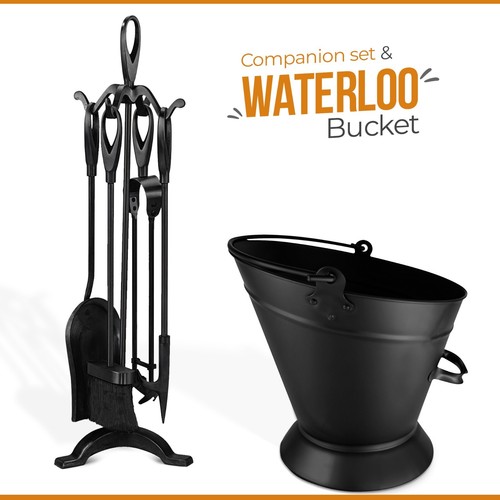 Fireplace bucket coal hod - coal,