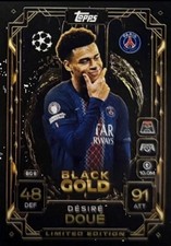 Topps Match Attax UCC 25/26 Black Gold Desire Doue Exclusive Limited Edition BG8