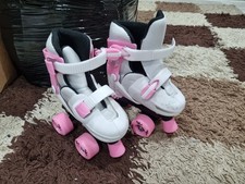 Sk8 Roller Skate Zone Girls Unicorn Design Pink White Skates Size 9 to 12