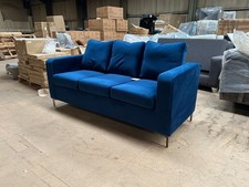 Matthew 3 Seater Blue Velvet