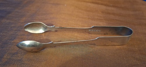 Pair antique silver sugar - of, silver?