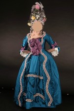 Handmade Teal Taffeta 1760s