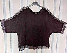 ?BNWOT  Wallis Chiffon Top-Underneath Vest-Silver Embellishment's UK L 16/18?