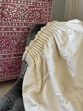 LUXURIOUS THERMAL BESPOKE INTERLINED SILK FRENCH IVORY DESIGNERS GUILD CURTAINS