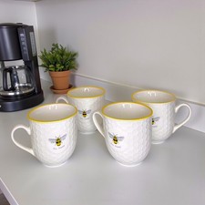 Set of 4 Bee Printed High