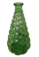 Vintage Empoli Green Bubble Glass Genie Bottle Decanter NO Stopper