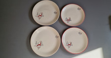 4 Crown Devon Stockholm Leaping Stag plates