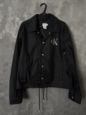 Calvin Klein Jeans Waterproof Jacket Vintage Rare Navy Blue Rain Coat Size M