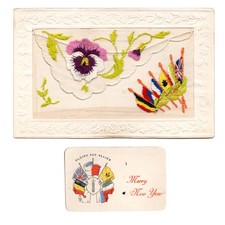 WW1 SILK EMBROIDERED GREETING