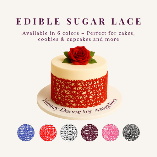 Edible lace strip web - edible,