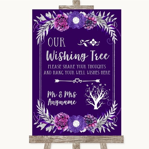 Purple silver wishing - &,