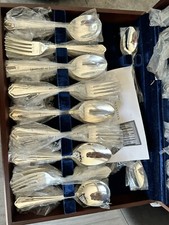 Dubarry Classic Vintage Boxed silver guilded 58 Piece cutlery set