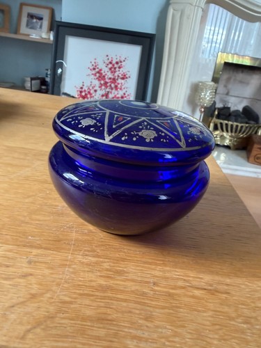 Vintage cobalt blue glass - blue,