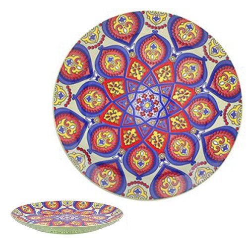 Green tuscany ceramic plate - ceramic,