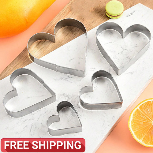 5pcs heart shaped - shaped, cookie