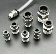 1/4" 3/8" NPT Male Thread - IMPERIAL OD Pipe Pneumatic straight fitting Push fit