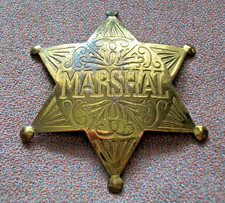 large brass marshal badge 9cm