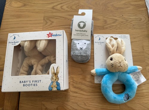 Peter rabbit first booties - booties, +
