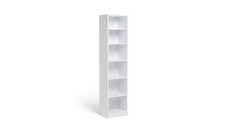 White Wood Effect Bookcase