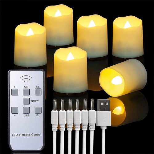 6pcs led flickering tea lights - 6pcs,