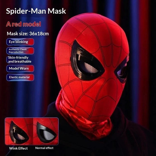 Spiderman mask with blinking - spiderman,