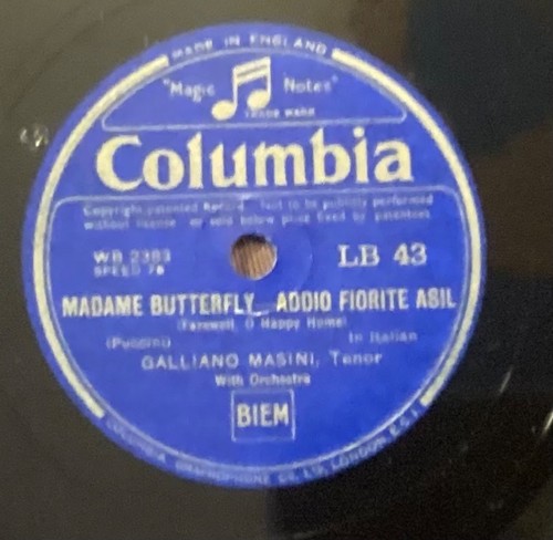 Galliano masini 78 rpm - galliano,