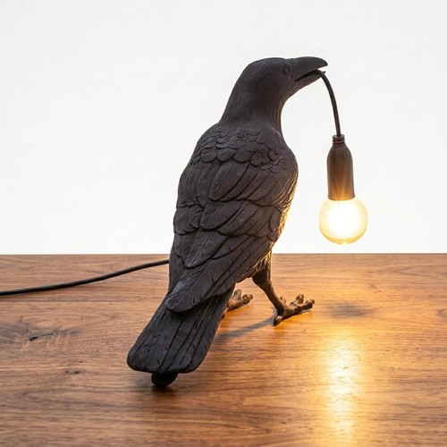 Crow black raven - raven, table