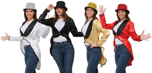 Sequin tailcoat and top hat - sequin,