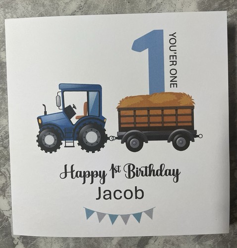 Personalised 1st birthday card - 1st,