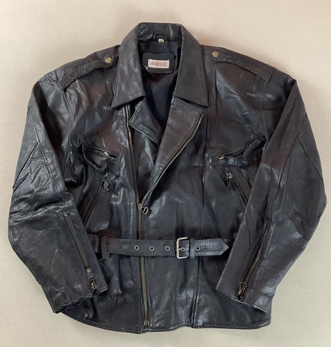 Vintage leather biker - leather,