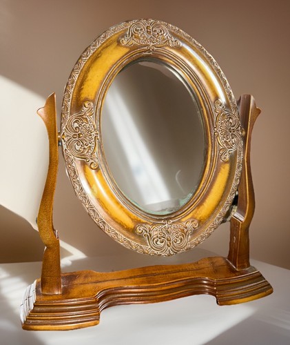 Vintage resin mirror photo - resin, mirror/photo