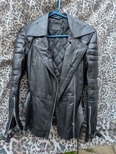 River Island Women's Black Genuine Leather Jacket Size UK 6