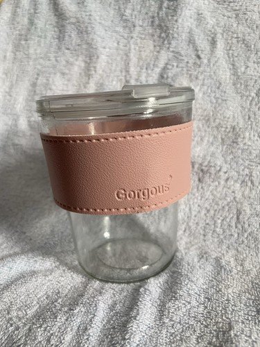 Gorgous pink glass flask - gorgous,