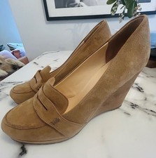 LK Bennett suede wedge shoes