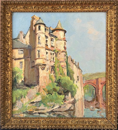 Landscape castle lake french - lake,